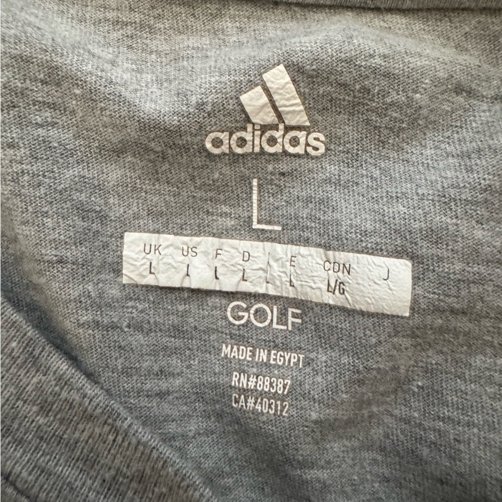 Adidas Men's Heather Gray Short Sleeve Tee - Picture 4 of 4